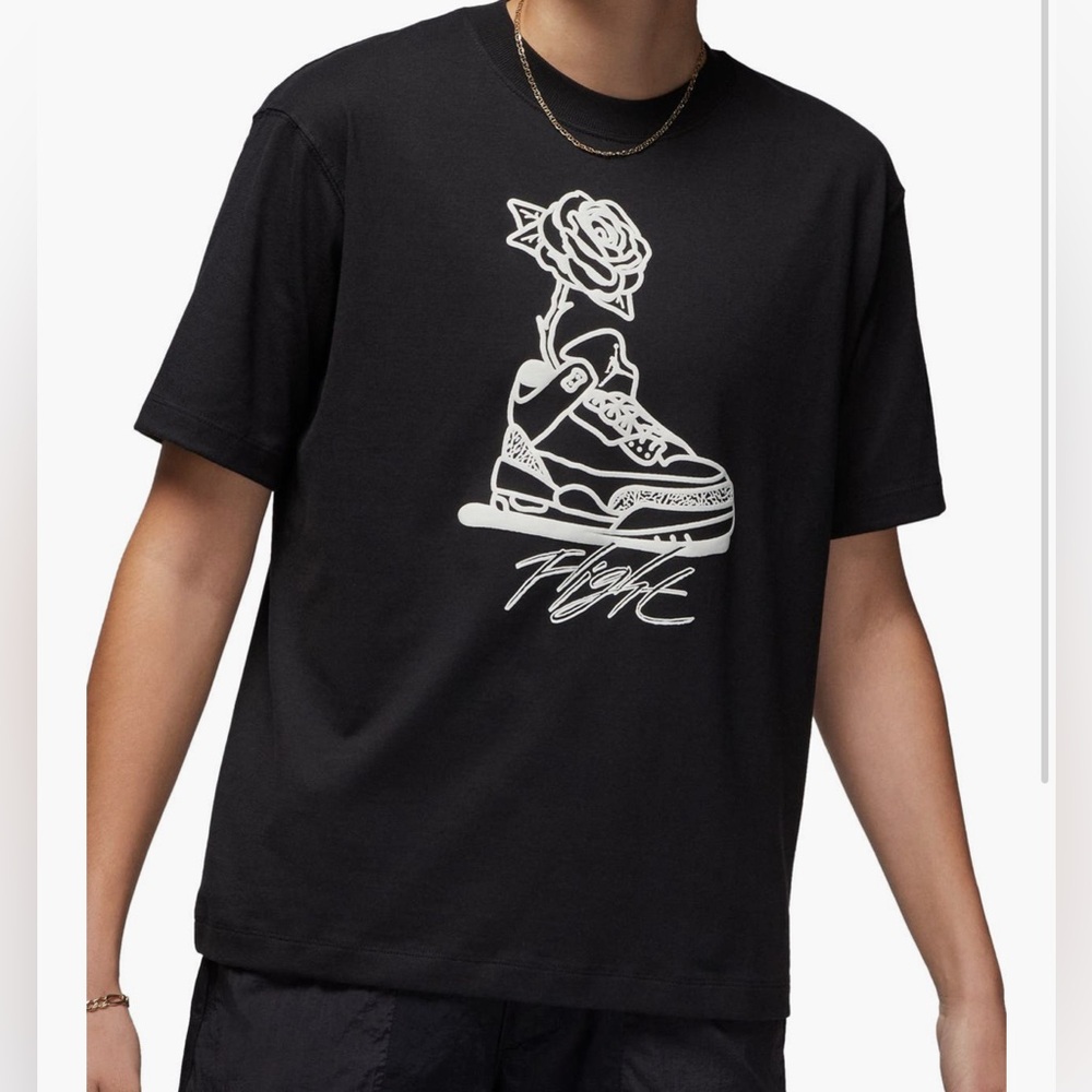 JORDAN Rose Puff Print Graphic Tee